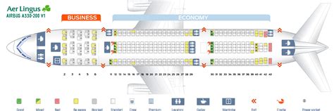 Seat Map Airbus A330 200 Aer Lingus Best Seats In Plane