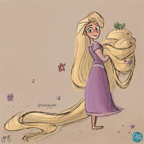 Aria Joy Art Rapunzel And Pascal Fan Art