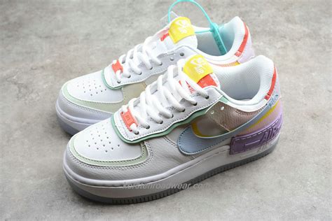 This latest offering of the nike air force 1 sports a white base paired with light and dark shades of pink throughout. Nike Air Force 1 SHADOW CW2630 141 White / Blue / Purple ...
