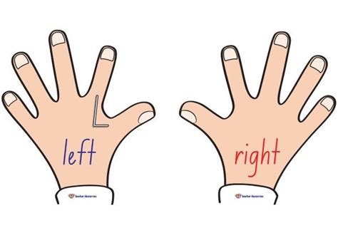 Free Printable Left And Right Hands Chart Left And Right Handed