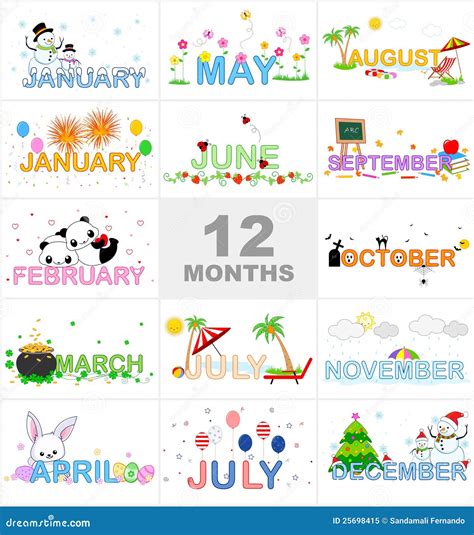 Months Royalty Free Stock Photo Image 25698415
