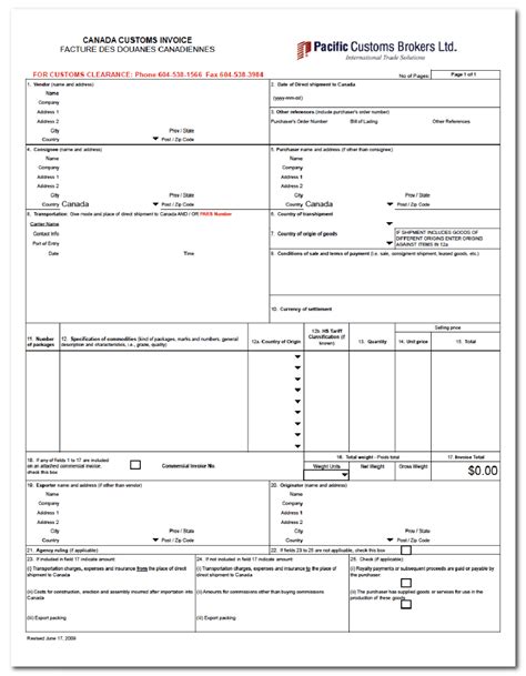 Invoice Declaration Template Tutoreorg Master Of Documents