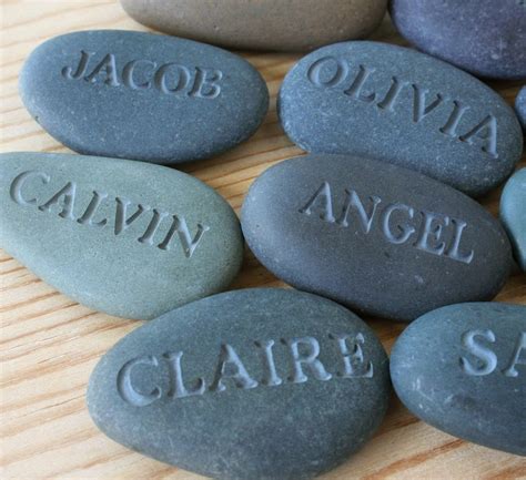 Personalized Engraved T Engraved Stone With Name Or Word Sjengraving