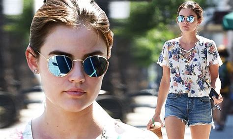 Lucy Hale Shows Off Toned Pins In Daisy Dukes During Morning Coffee Run