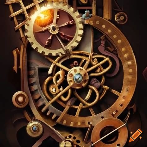 Steampunk Clockwork Design On Craiyon
