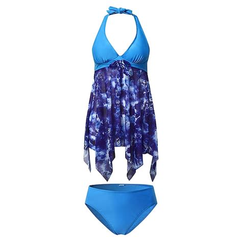 Women S Swimwear Tankini 2 Piece Swim Dress Plus Size Swimsuit Halter 2 Piece Modest Swimwear