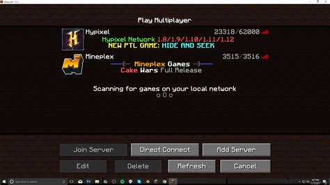 Setting up a local minecraft . Minecraft won't let me on any servers (HELP) | Hypixel ...