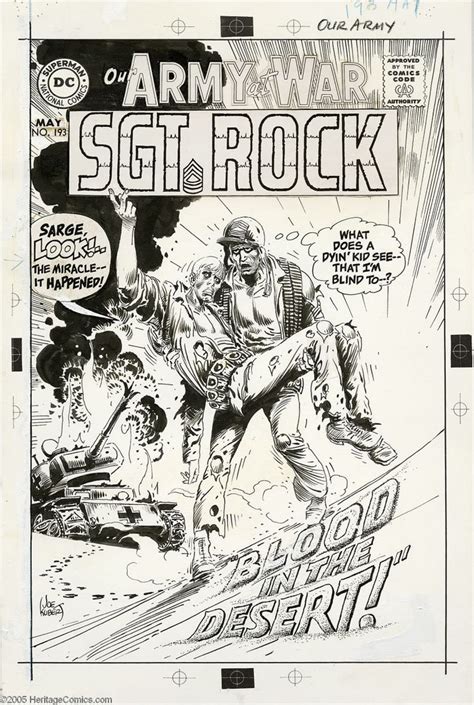 Original Comic Artcovers Joe Kubert Our Army At War 193 Cover