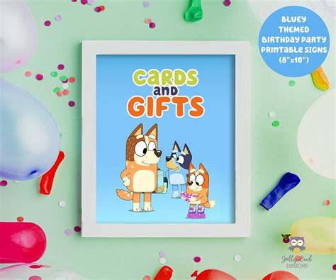 Bluey And Bingo Themed Birthday Party Printable Signs Cards And Ts