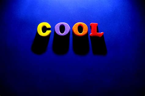 The Word Cool On Blue Background Photograph By Lane Erickson