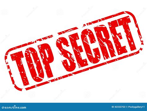 Top Secret Red Stamp Text Stock Vector Illustration Of Privacy 42333753