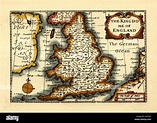 The Kingdome of England- Old English County Map by John Speed, circa ...