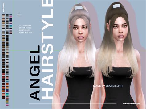 The Sims Resource Angel Hair By Leah Lillith Sims 4 Hairs