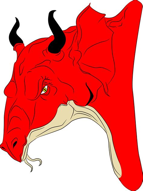 Red Dragon Head Vector Clipart Image Free Stock Photo Public Domain