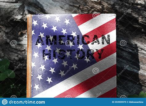American History Book Book Cover In The Colors Of The American Flag