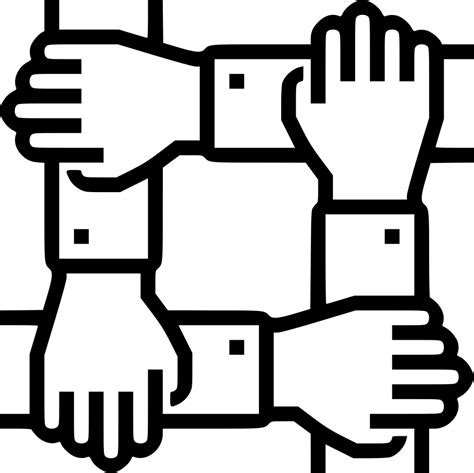 Collaboration Teamwork Clipart Black And White Teamwork Icon Png