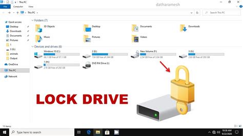 How To Lock Hard Drive With Password In Windows 10 Youtube