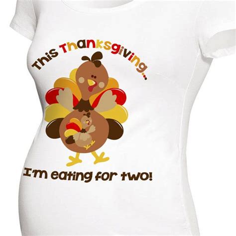 Thanksgiving Eating For Two Maternity Top Long Or Short Sleeve