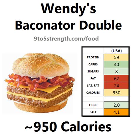 Baconator Combo Nutrition Facts Besto Blog