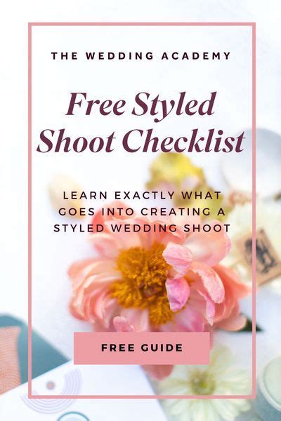Free Styled Shoot Checklist For Wedding Planners The Wedding Academy