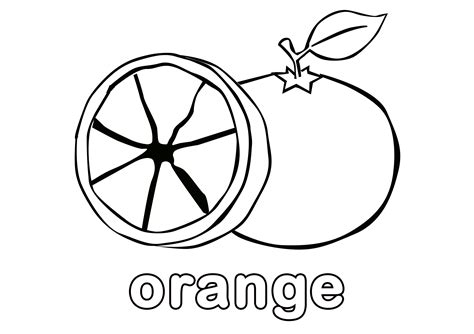 Coloring Oranges Fruit For Kids