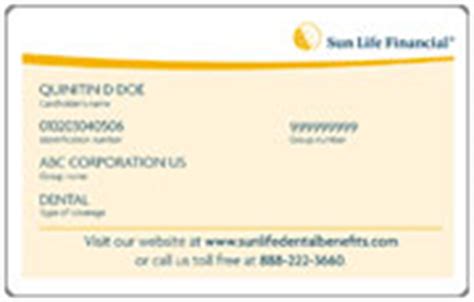 A copy of a valid binder of insurance, which contains all the information required to appear on the id card, excluding the policy number, and is. Sun Life Financial - My Dental benefits