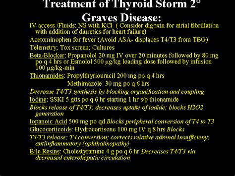 Treatment Of Thyroid Storm 2 Graves Disease