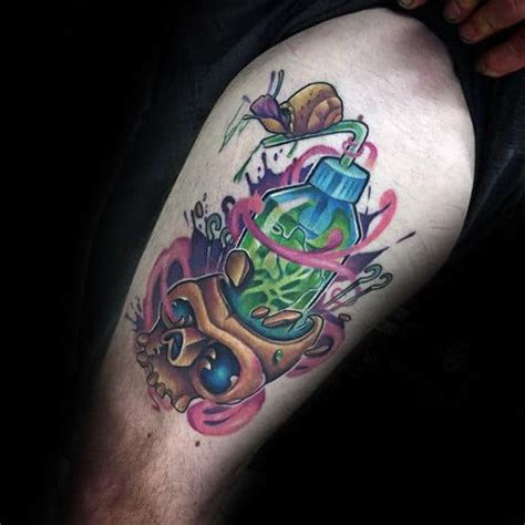 Its a new and beautiful flower tattoo design for men. 100 New School Tattoos For Men - Modern Ink Design Ideas