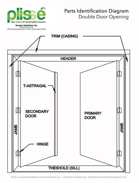 Double Door Parts Identification Drawing Retractable Screens For