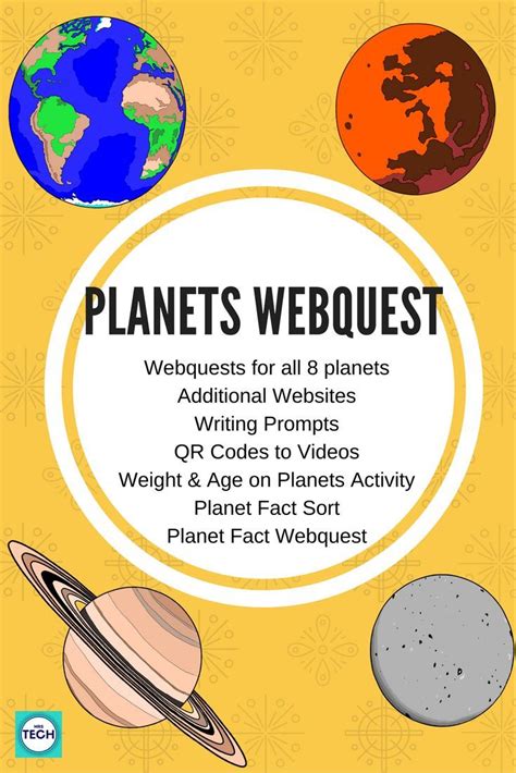 Solar System Webquest With Images Webquest Planets Activities