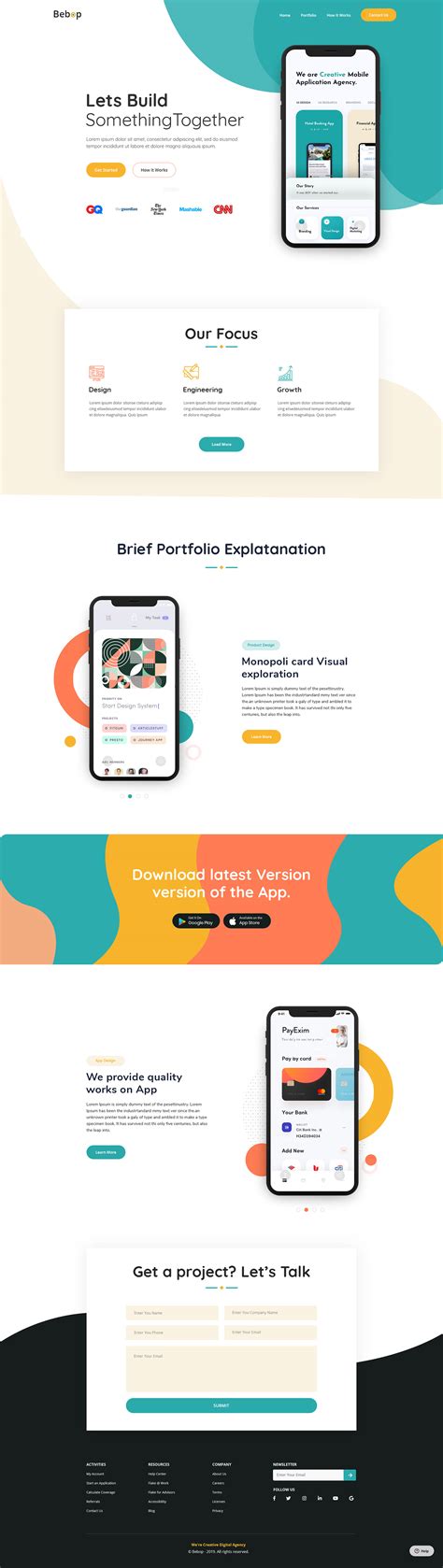 Landernow allows you to make changes in any element of your landing page to make it suitable for your needs. Mobile App Landing Page on Behance