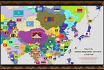 Map of Independence Movements in the Far East by Jacob Pius | Asia map ...