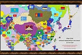 Map of Independence Movements in the Far East by Jacob Pius | Asia map ...