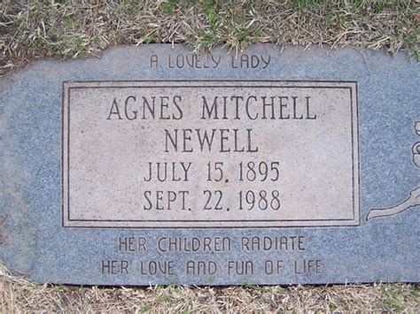 Agnes Walker Mitchell Newell 1895 1988 Find A Grave Memorial