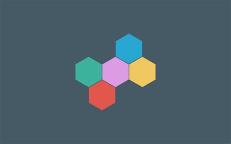 Geometry Hexagon Simple Simple Background Minimalism Colorful Hd