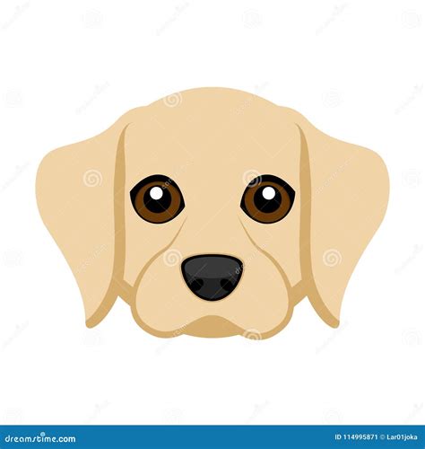 Cute Labrador Retriever Dog Avatar Stock Vector Illustration Of