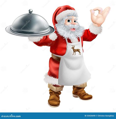 Santa Cook Christmas Dinner Concept Stock Photo Image 35426690