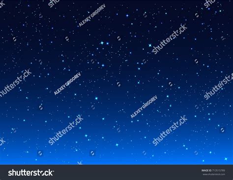 Bright Stars Blue Dark Night Sky Stock Vector Royalty Free 713515789