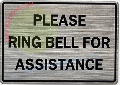 Please Ring Bell For Assistance Sign Hpd Signs The Official Store