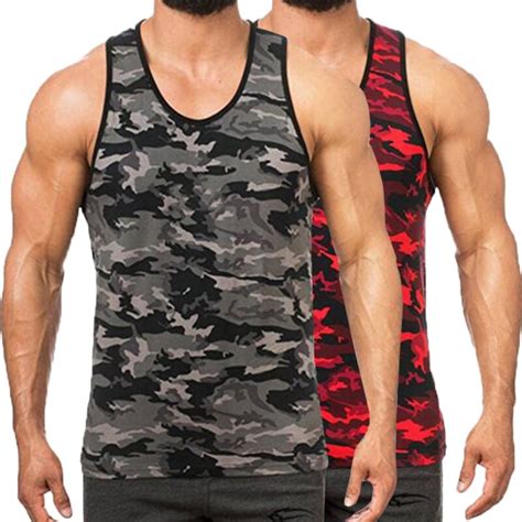 Hombres Tank Top Bodybuilding Algodón Sin Mangas De La Impresión Del