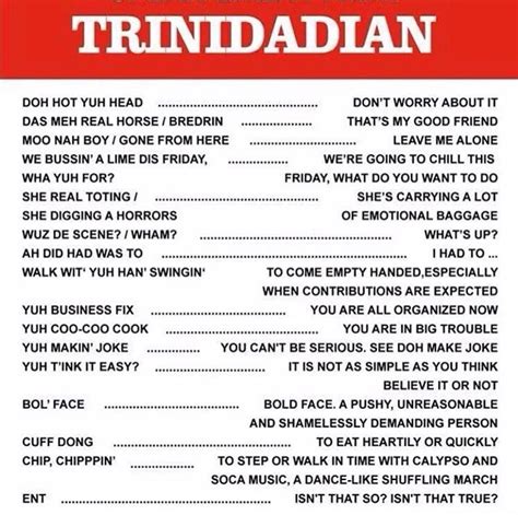 how to speak trini trinidad culture trinidad carnival trinidad