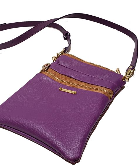 Purple Faux Leather Miniature Crossbody Bag Milissa Blue Design Co