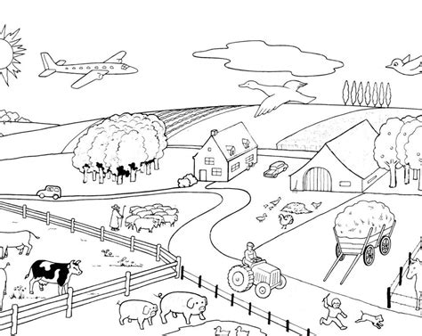 Free Farm Drawing To Print And Color Farm Kids Coloring Pages