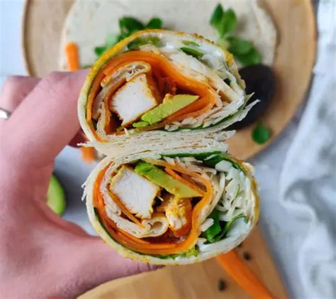 Wrap poulet avocat et ses légumes croquants Nutrichallenge