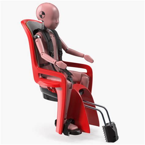 Manekin do testów zderzeniowych dziecka w foteliku rowerowym model 3D
