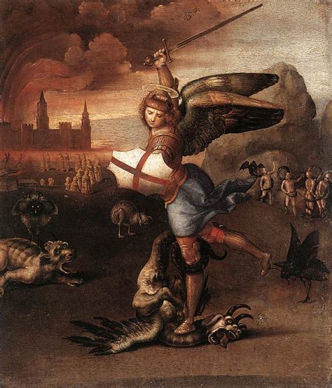 Saint Michael Vanquishing Satan By Raphael Useum