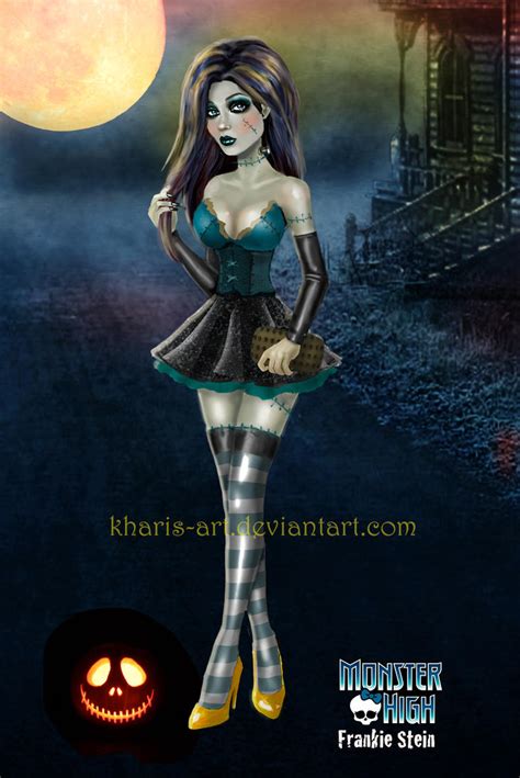 Halloween Night Frankie By Kharis Art On Deviantart