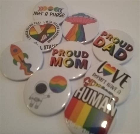 LGBTQ Rainbow Flag Badges Gay Pride Pins Lapel Pin Badge Etsy