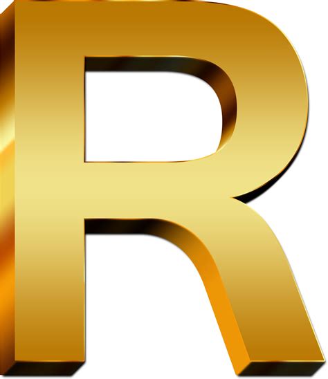 Letter R Png Pixshark Com Images Galleries With Letter R Color Gold