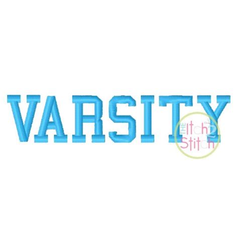 Varsity Embroidery Font 75and 125 Instant